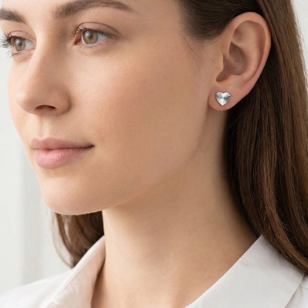 Meaeguet Heart Stud Earrings – Waterproof Stainless Steel Stud Earrings SPOT