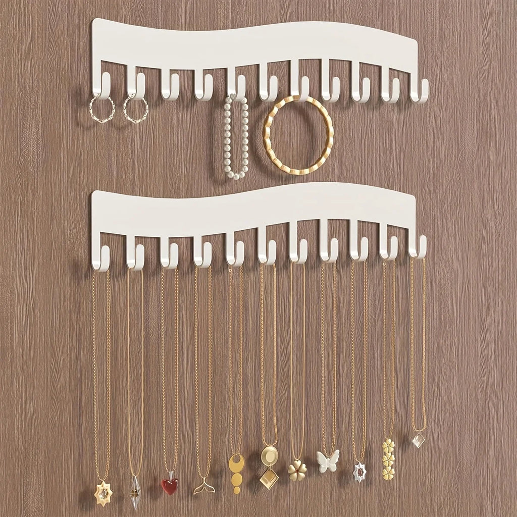 Art Deco Metal Wall Jewelry Organizer – Necklace & Ring Holder Jewelry Wall Organizer SPOT