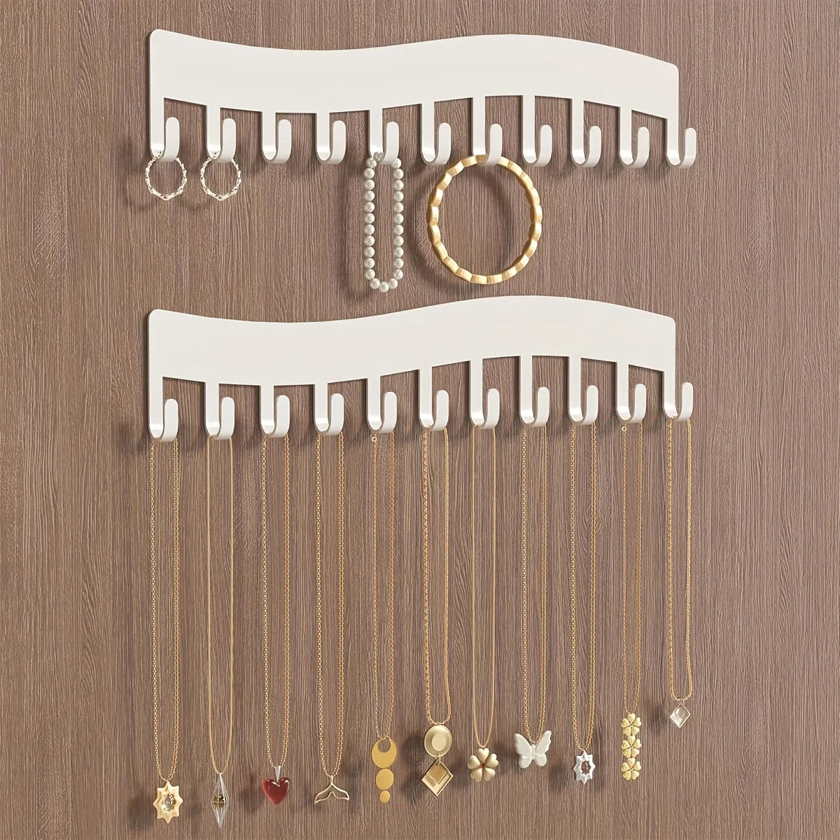 Art Deco Metal Wall Jewelry Organizer – Necklace & Ring Holder Jewelry Wall Organizer SPOT