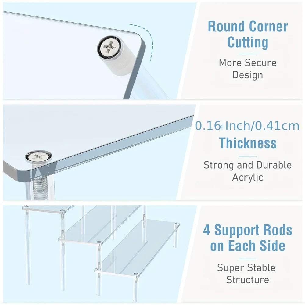 Multi-Layer Clear Acrylic Cake & Dessert Display Stand Cake Display Stand SPOT