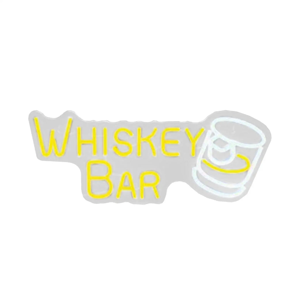 Whiskey Bar LED Neon Sign – USB Powered Wall Decor Light LED Neon Sign SPOT