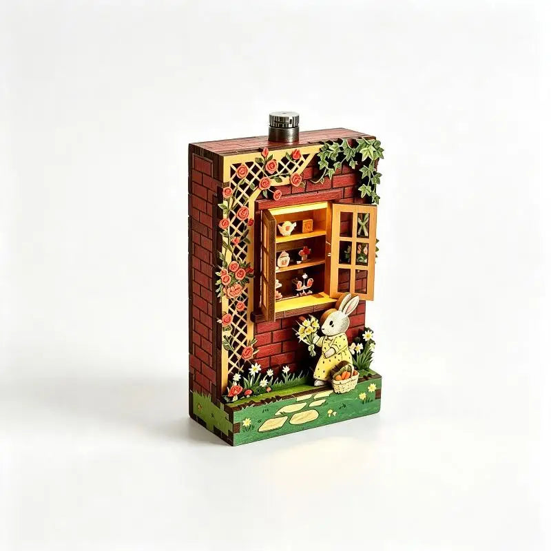 DIY Fridge Magnet Book Nook Kit – Miniature Dollhouse LED Gift DIY Miniature Craft Kit SPOT A14