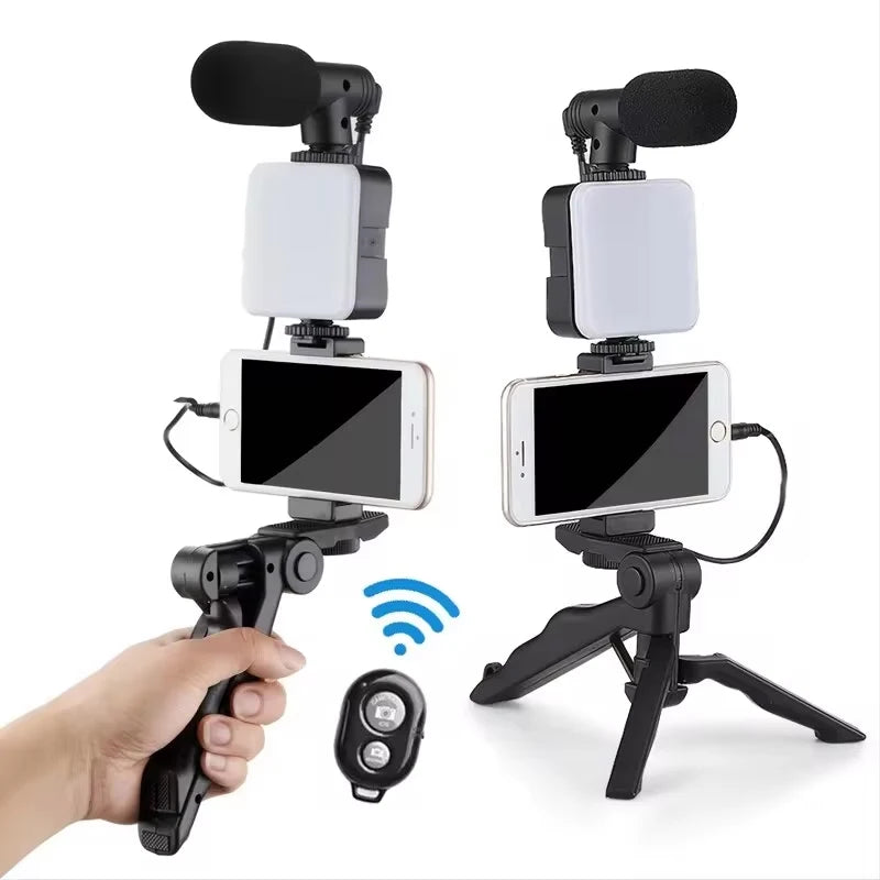 Smartphone Vlogging Kit – Tripod, Mic & LED Fill Light Vlogging Starter Kit SPOT