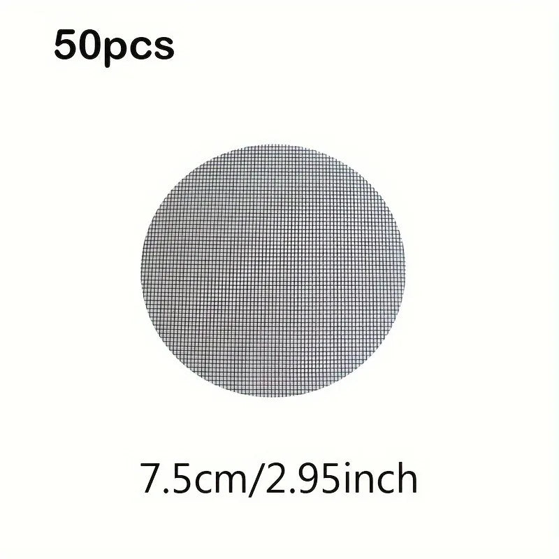 50-Pack Round Drainage Mesh Pads for Flower Pots & Bonsai Drainage Mesh Pads SPOT 7.5cm 50pcs