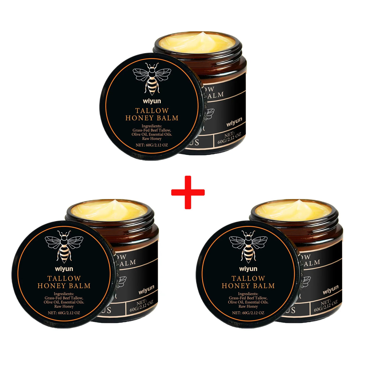 WIYUN Beef Tallow & Honey Brightening Body Cream 60g Brightening Body Cream SPOT 180g Boxed