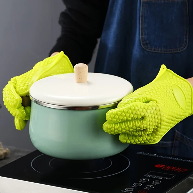 Silicone Oven Mitts – Heat-Resistant Non-Slip Kitchen Gloves Silicone Oven Mitts SPOT