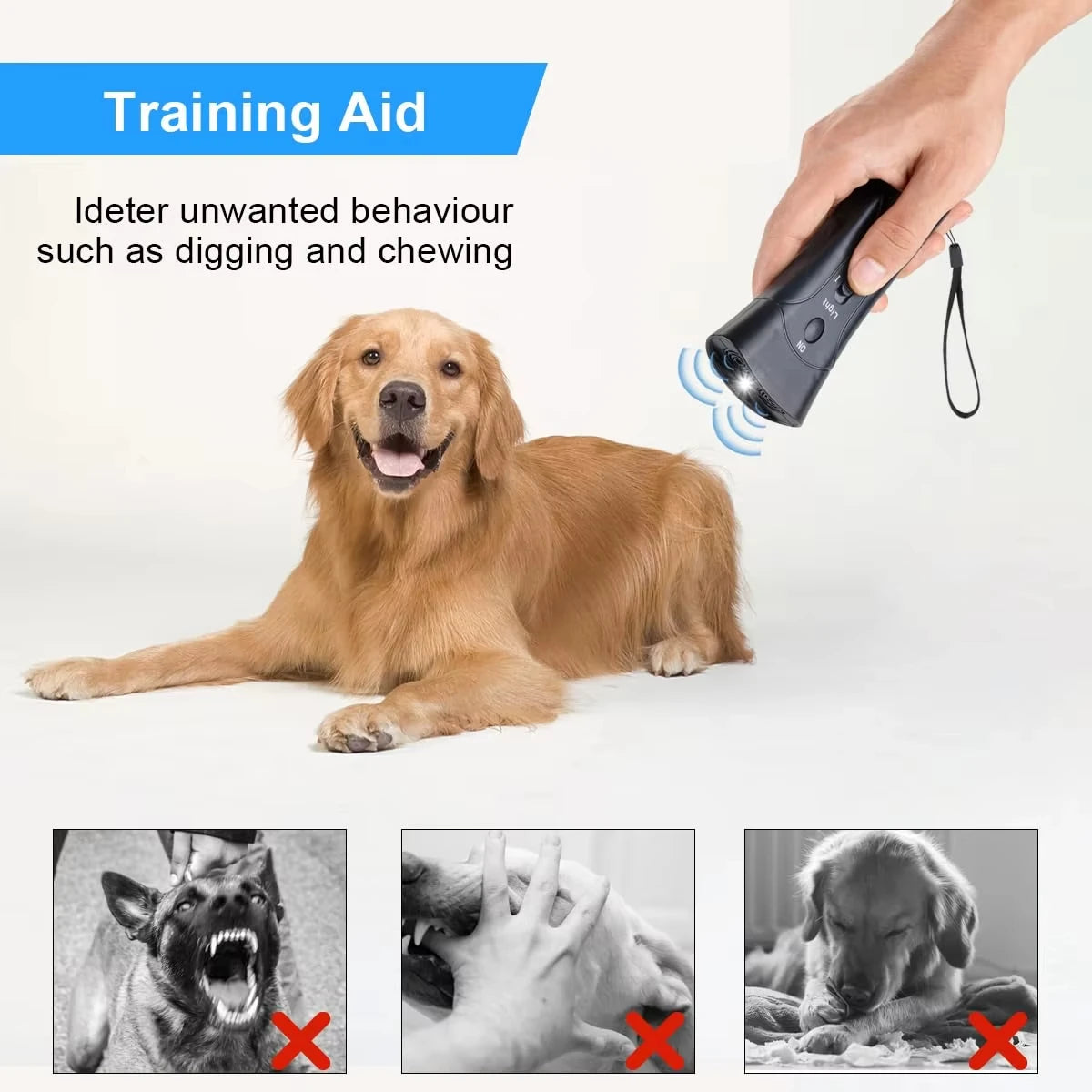 Ultrasonic Dog Bark Control Device with LED – Pet Trainer Dog Training Device SPOT