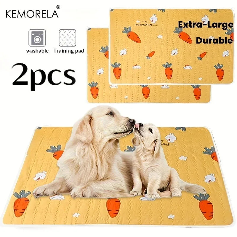 2-Pack Washable Reusable Pet Pee Pads – Dog & Cat Floor Mats Pet Training Pads SPOT