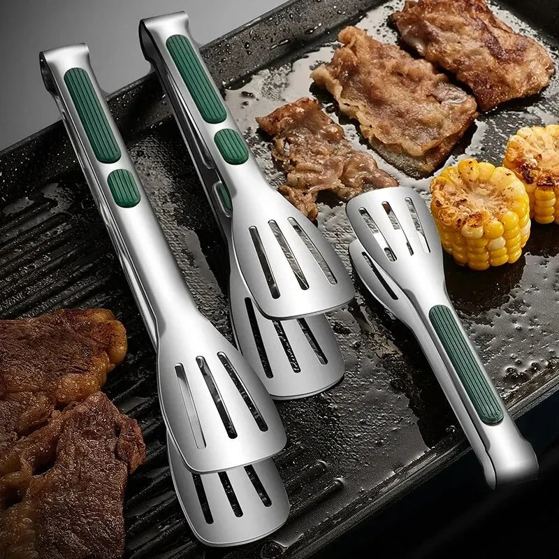 Non-Slip Stainless Steel Food Tongs – BBQ, Grill & Kitchen Kitchen Food Tongs SPOT