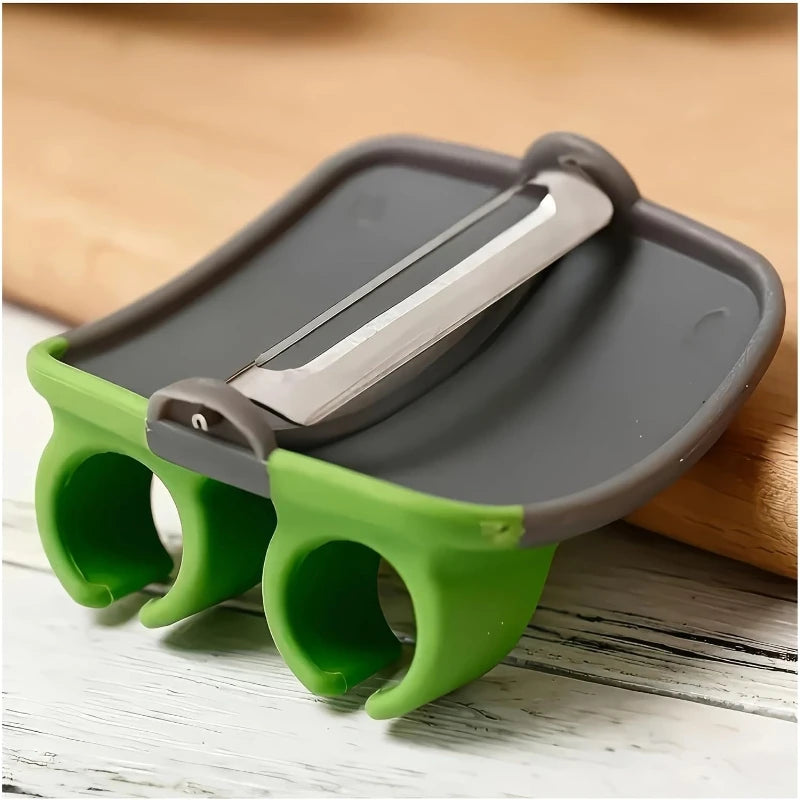 4-Pack Two-Finger Handheld Peeler – Stainless Steel Kitchen Tool Vegetable Peeler Set SPOT
