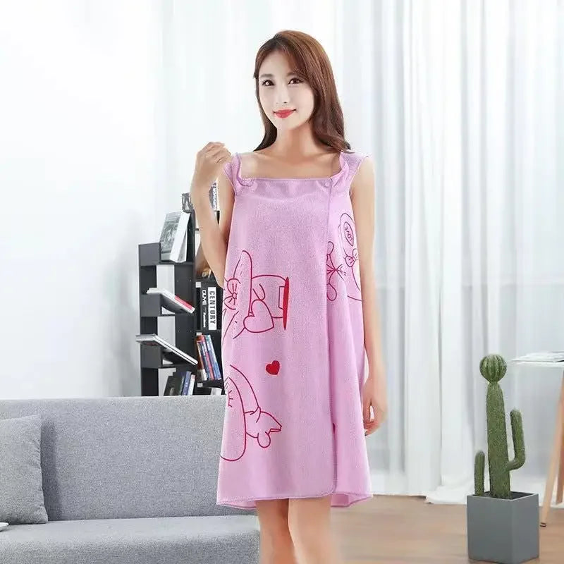 Women's Quick-Dry Wearable Microfiber Bath & Beach Towel Wearable Bath Towel SPOT