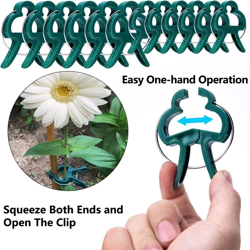 20-Pack Reusable Garden Plant Support Clips for Stems & Vines Garden Plant Clips SPOT