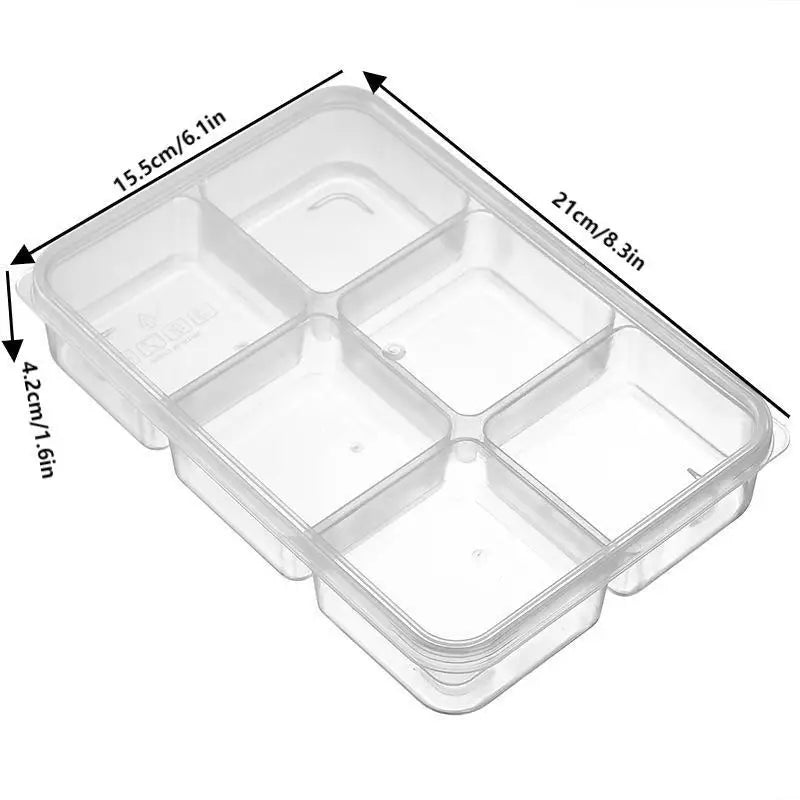 6-Grid Transparent Fridge Storage Box – Large Capacity Container Food Storage Container SPOT