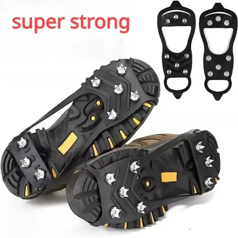 8-Tooth Ice Cleats Crampons – Anti-Slip Snow Shoe Grippers Ice Cleats Crampons SPOT L for EU 41-45