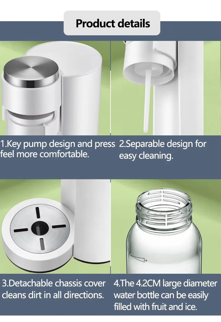 Desktop Soda Maker Machine – 1L Portable Sparkling Water Dispenser Soda Maker Machine SPOT