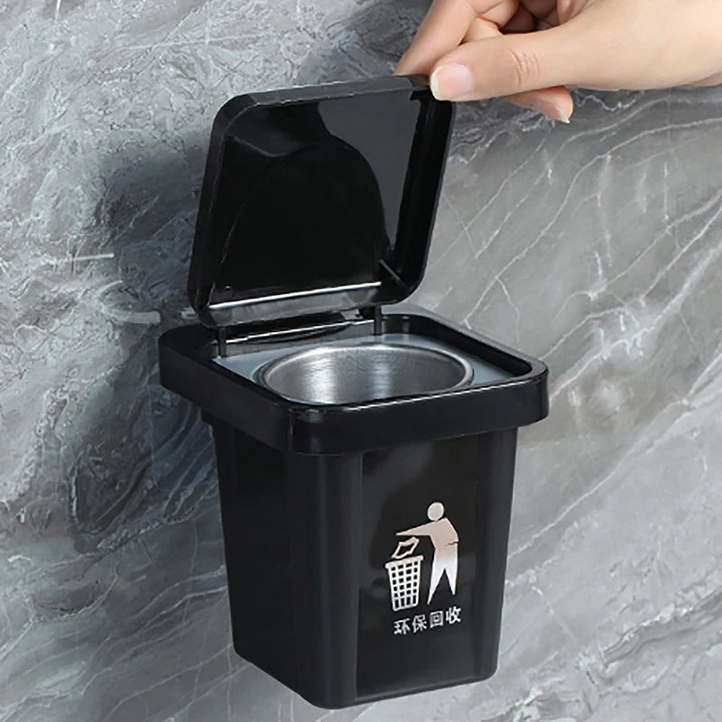 Wall-Mount Stainless Steel Ashtray with Lid – Anti-Ash Design Wall Mount Ashtray SPOT