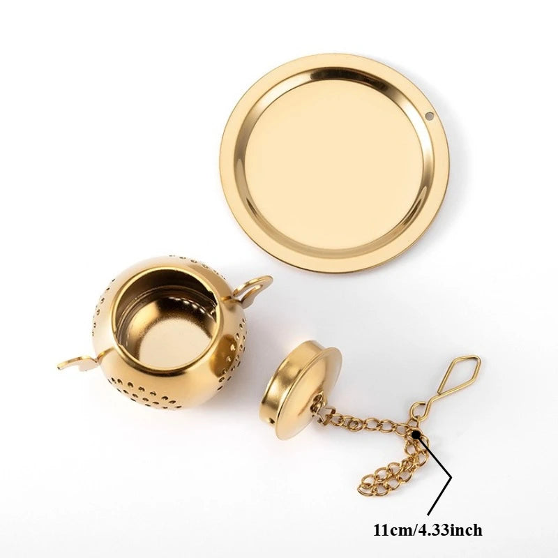 Golden Teapot Tea Infuser with Lid – 304 Stainless Steel Tea Infuser Strainer SPOT