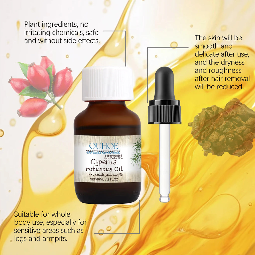 Cyperus Rotundus Hair Inhibitor Oil – Smooth Skin Serum 60ml Hair Inhibitor Serum SPOT