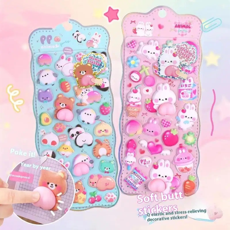 3D Cartoon Peach Foam Sticker – Squishy DIY Decor Sticker Novelty Foam Sticker SPOT