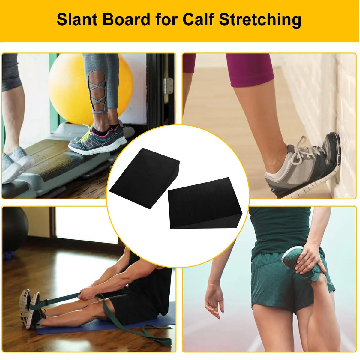 EVA Foam Yoga Wedge Block Set – Squat Slant Board Fitness Yoga Wedge Block SPOT