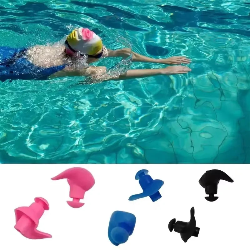 Waterproof Silicone Earplugs – Soft Portable Swimming Ear Plugs Swimming Earplugs SPOT