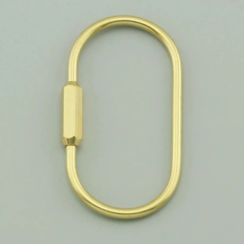 Brass D-Ring Screw Lock Keychain – EDC Key Organizer Screw Lock Keychain SPOT