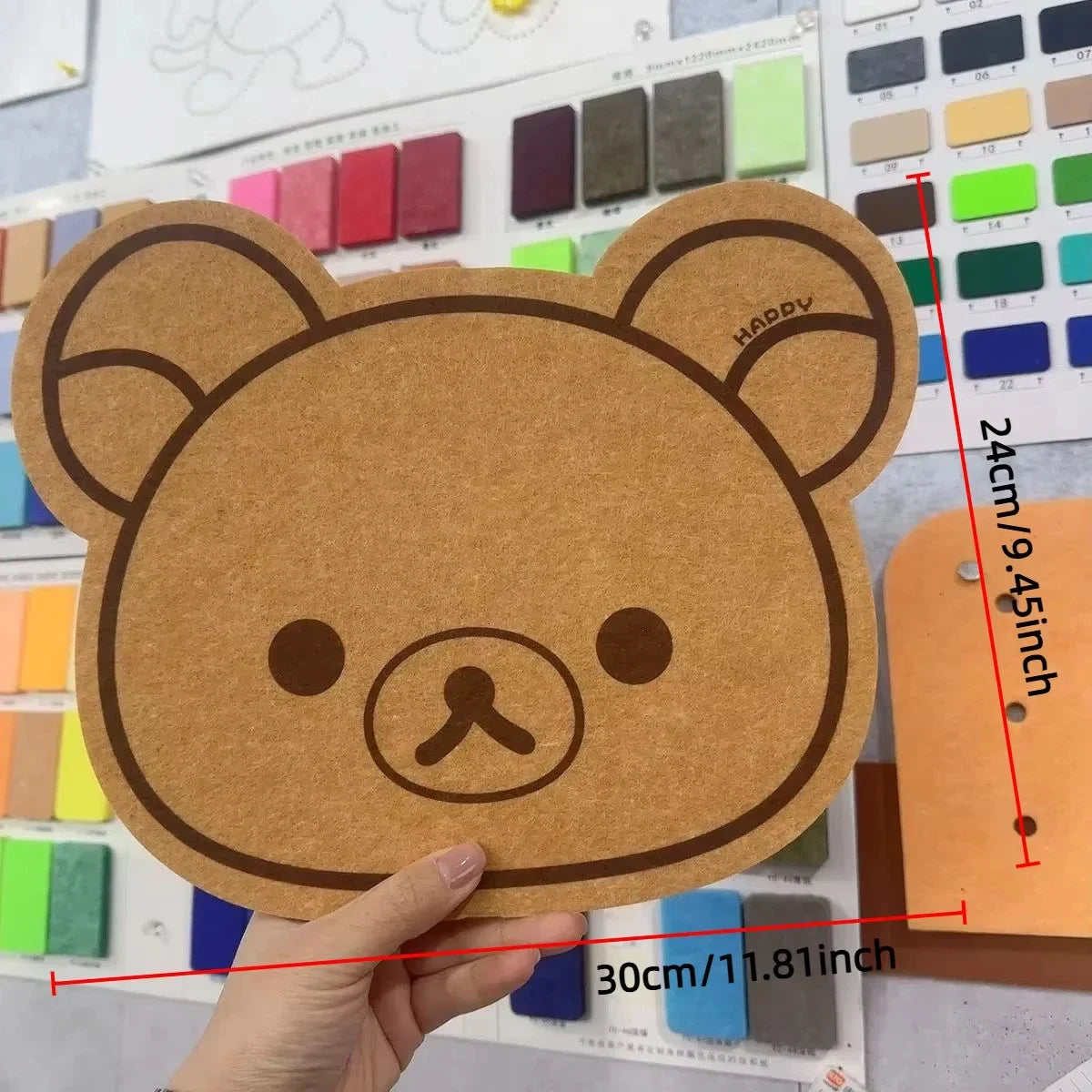 Rilakkuma Bear Felt Wall Panel – Kids Room Cartoon Decor Felt Wall Panel SPOT