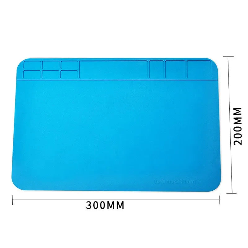 Silicone Soldering Mat – Heat-Resistant Magnetic Repair Pad Soldering Repair Mat SPOT 300x200mm
