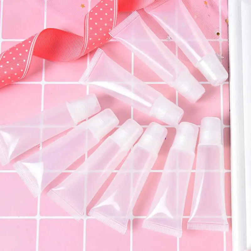 10-Pack Clear Refillable Lip Gloss Tubes – 5ml 10ml 15ml Lip Gloss Containers SPOT