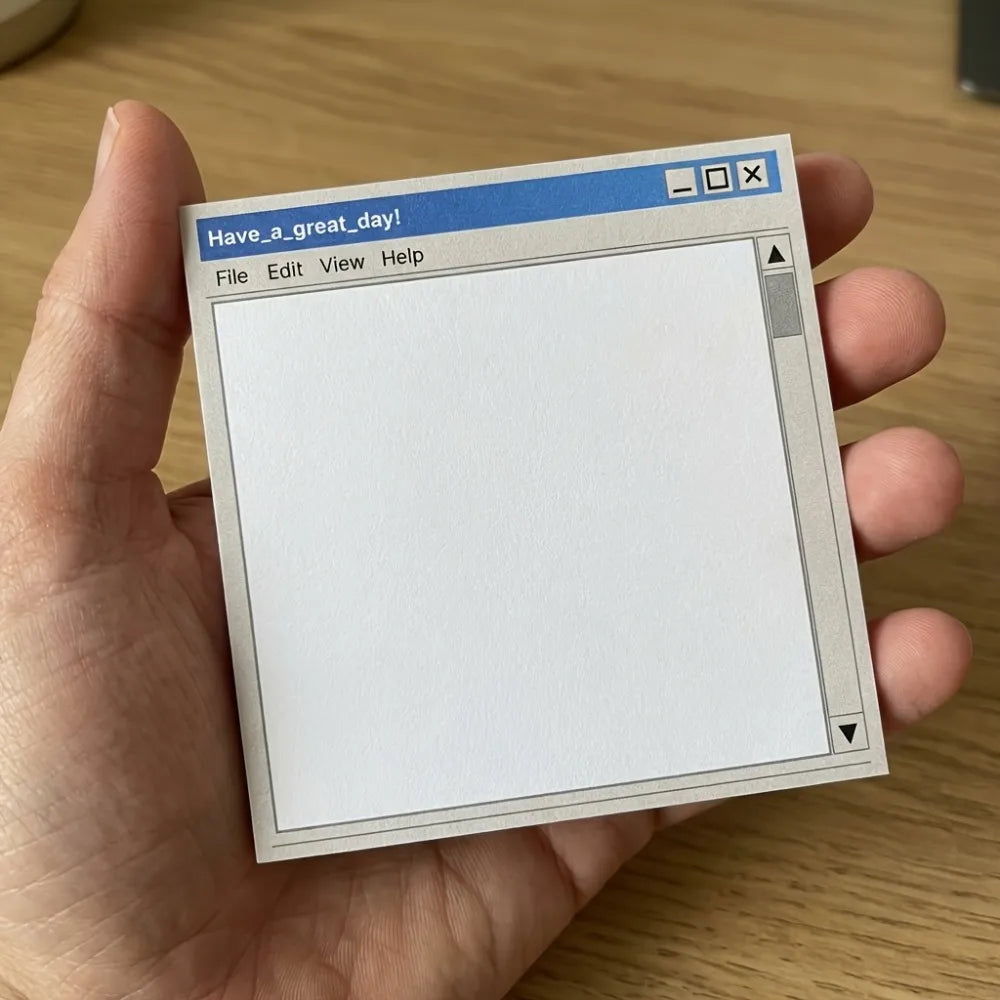 Retro PC Sticky Notes Set – 4 Pads, 200 Sheets | Vintage Memo Sticky Notes Set SPOT