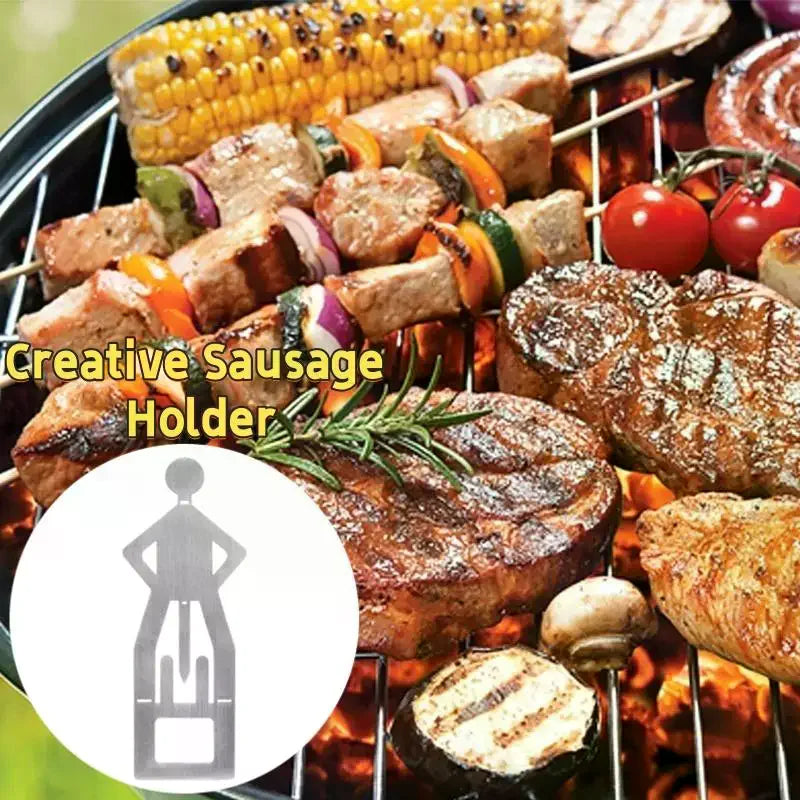 Stainless Steel Hot Dog Sausage Grill Roaster – 1 or 2 Pcs BBQ Grill Tool SPOT