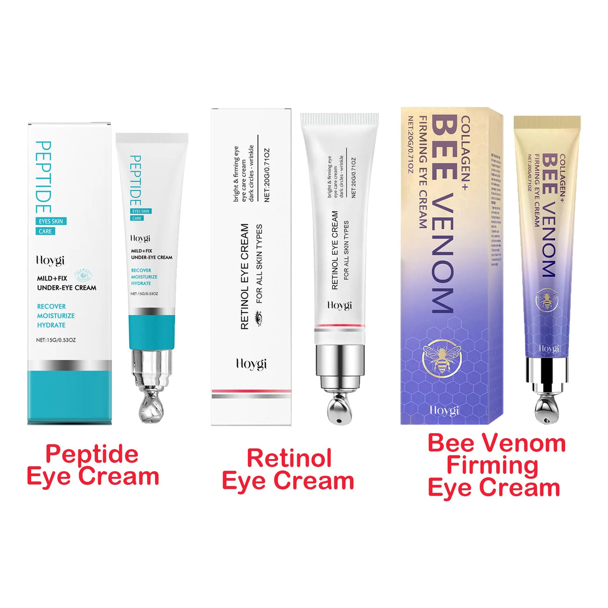 Hoygi Retinol & Bee Venom Firming Eye Cream | Peptide Series Eye Cream SPOT