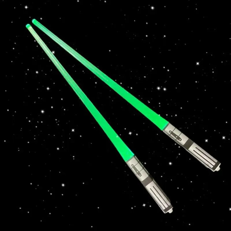 LED Lightsaber Glowing Chopsticks – Multicolor Light-Up Set Novelty Chopsticks SPOT A10 1Pair