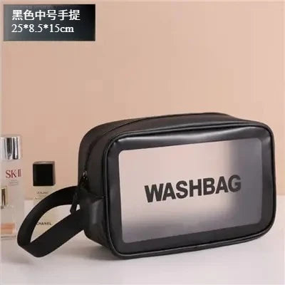 Transparent Waterproof Travel Makeup Bag – Large Capacity Travel Makeup Bag SPOT Medium black