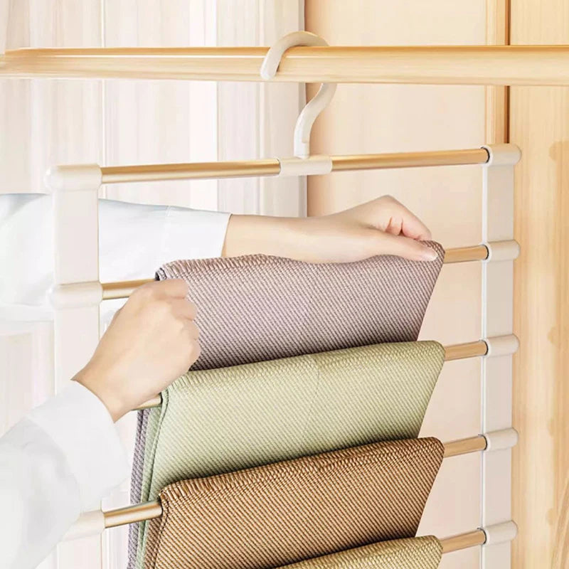 Foldable Multi-Layer Trouser Hanger – Space-Saving Closet Rack Trouser Hanger SPOT