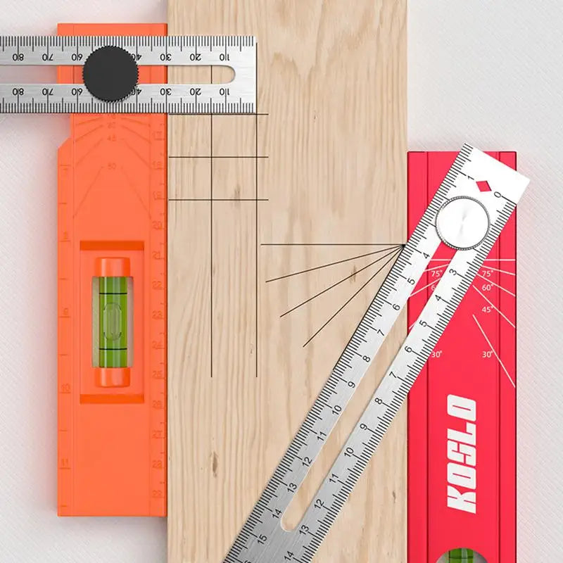 Foldable Multi Angle Ruler – Marking Protractor & Depth Gauge Angle Measuring Ruler SPOT