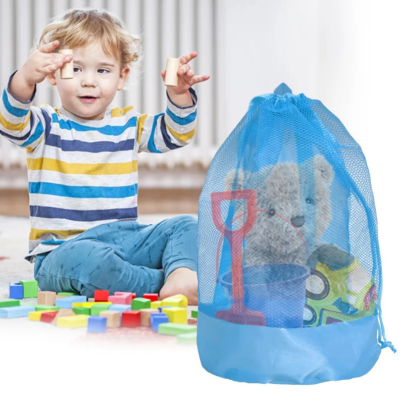 Mesh Beach Bag – Foldable Drawstring Toy & Gear Storage Tote Mesh Beach Tote SPOT