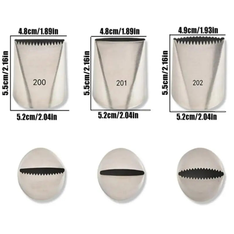 Stainless Steel Piping Nozzles – Cake & Cupcake Decorating Tips Piping Nozzle Set SPOT A4