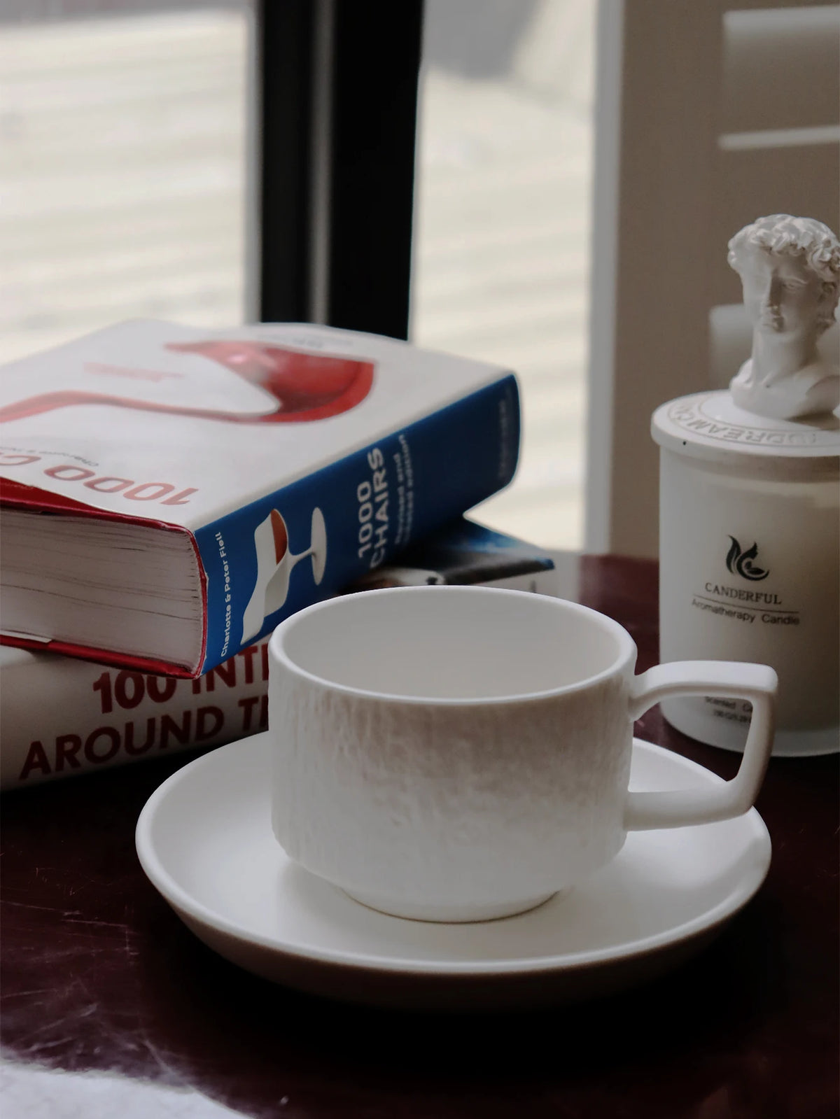 200ml Mulberry Stone Bone China Coffee Cup & Saucer Set Coffee Cup & Saucer SPOT