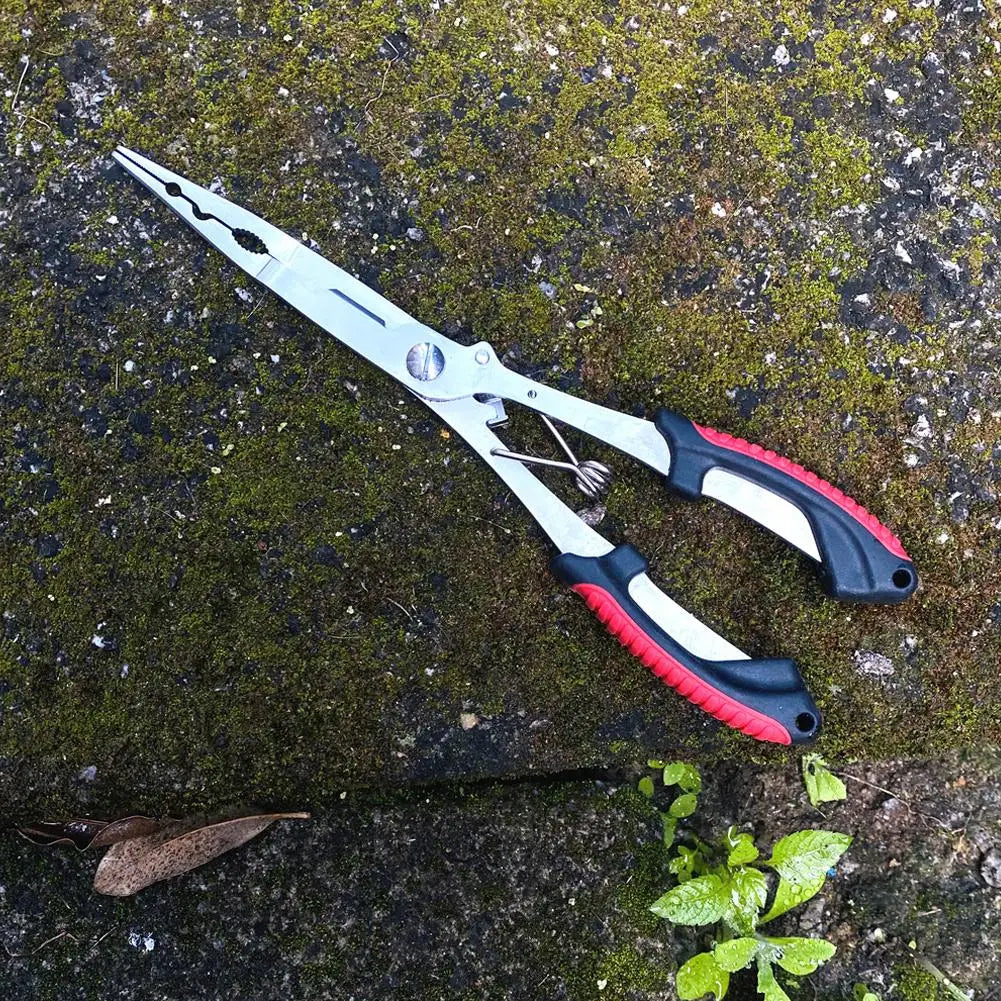 Long Nose Stainless Steel Fishing Pliers – Hook Remover & Line Cutter Fishing Pliers SPOT