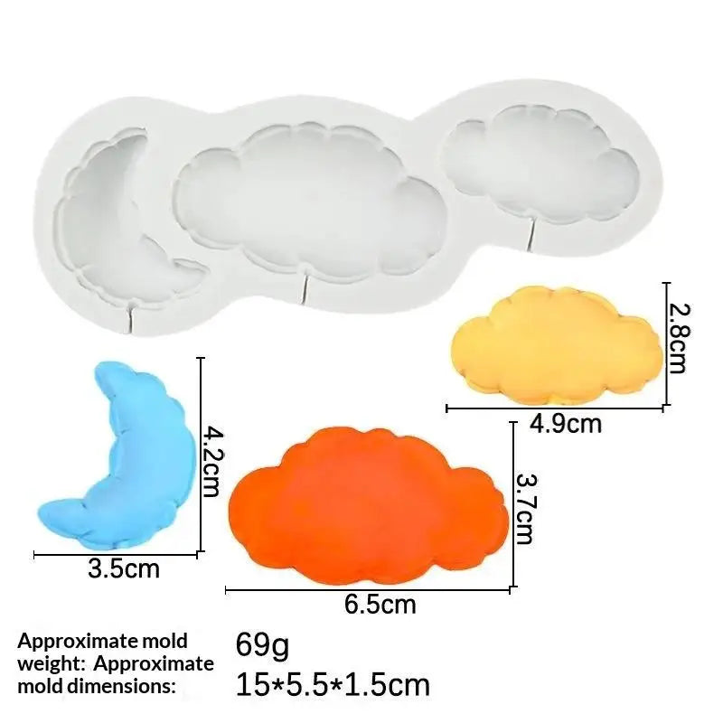 Silicone Baking Mould Set – Cloud, Heart, Star & Numbers Silicone Baking Mould SPOT A3