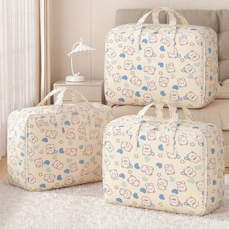 Foldable Luggage Organizer Bag – Cute Bear, Large Capacity Travel Organizer Bag SPOT