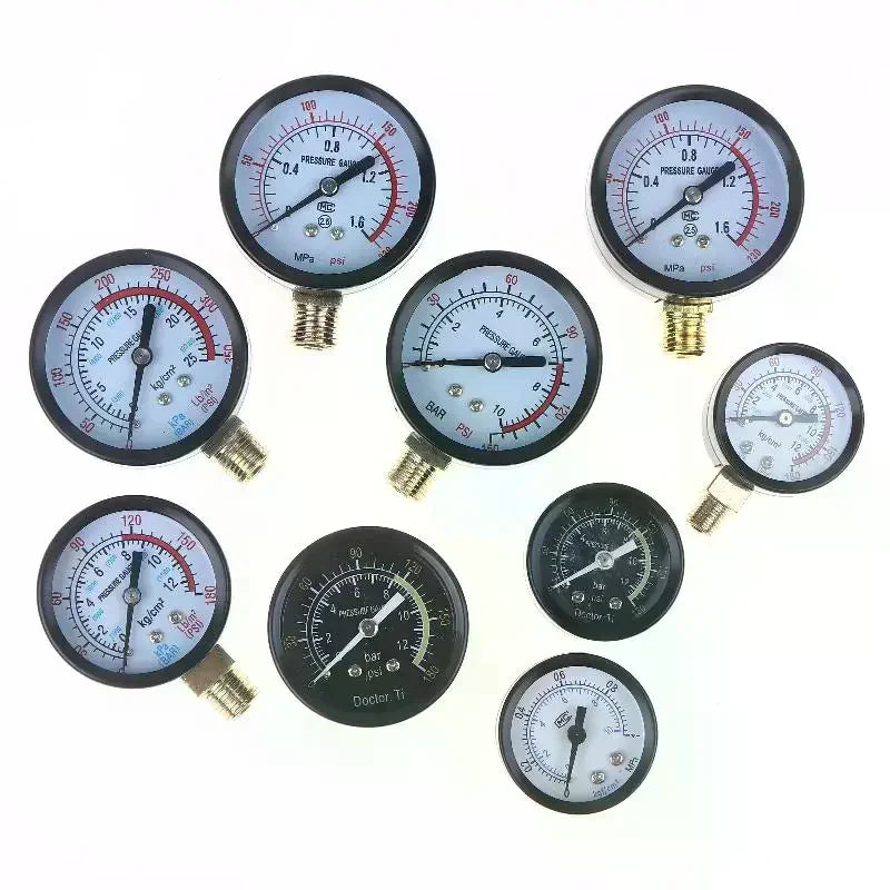 Air Pressure Gauge 0-10/12/25 Bar – Hydraulic DIY Tool Pressure Gauge SPOT