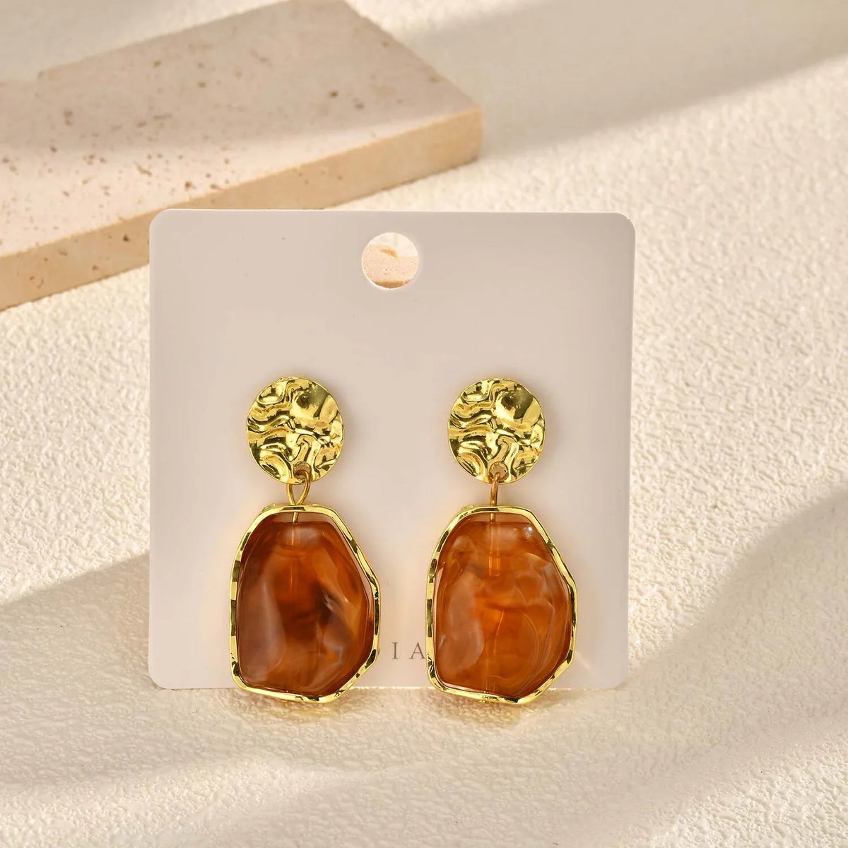 Geometric Resin Dangle Earrings – Bohemian Acrylic Drop Earrings Dangle Drop Earrings SPOT