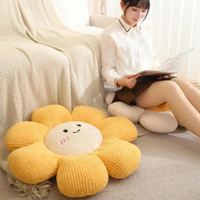 Flower Plush Seat Cushion – Soft, Washable & Non-Slip Pad Seat Cushion SPOT