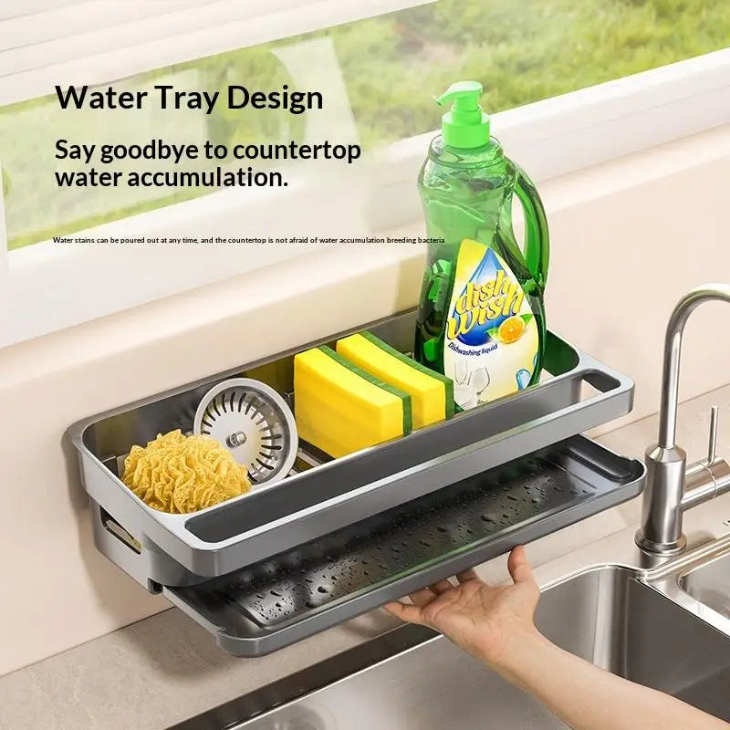 Kitchen Sink Organizer – Self-Draining Sponge & Dish Holder Sink Organizer Rack SPOT