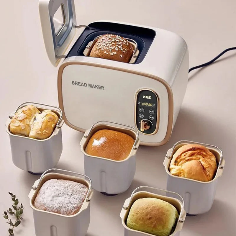 Mini Automatic Bread Maker – Timer, Keep-Warm & Noodle Dough Automatic Bread Maker SPOT