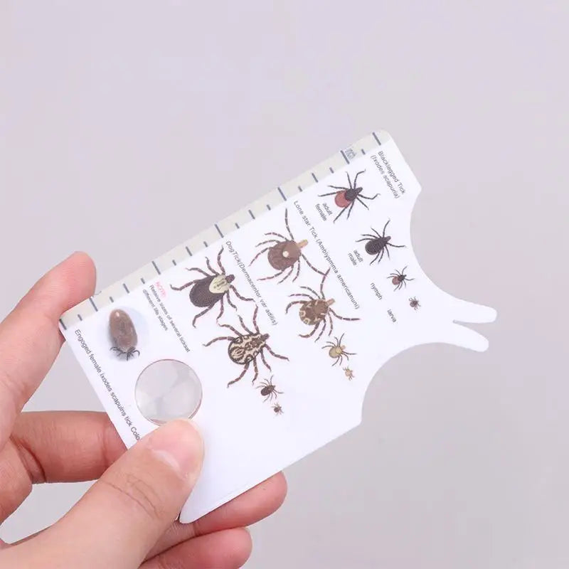 Pocket Tick Remover Card with Built-In Magnifying Glass Tick Remover Tool SPOT