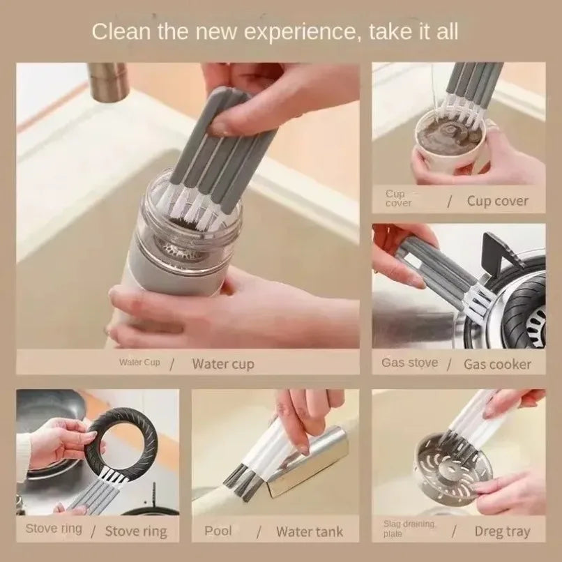 Crevice Cleaning Brush – Hard Bristle Scrub Tool for Home Crevice Scrub Brush SPOT