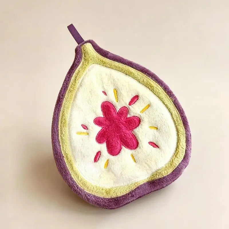 Hanging Absorbent Hand Towel – Fruit Coral Fleece, Kitchen & Bath Hanging Hand Towel SPOT A1